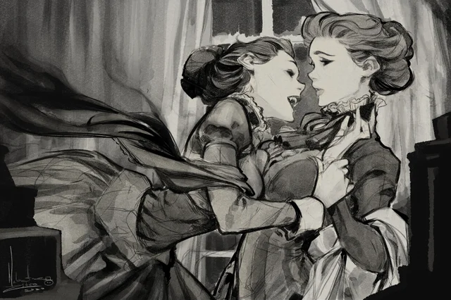 StrangeAndSmall's tweet photo. An unlife so ancient that you would perish from old age if I sat with you to tell you of my full history, all to end as a faulty whalebone corset snapped under the force of my own blow, protruding and piercing into my congealed heart with its jagged edge. 

All that time, gone. https://t.co/SWGkMVnTYD