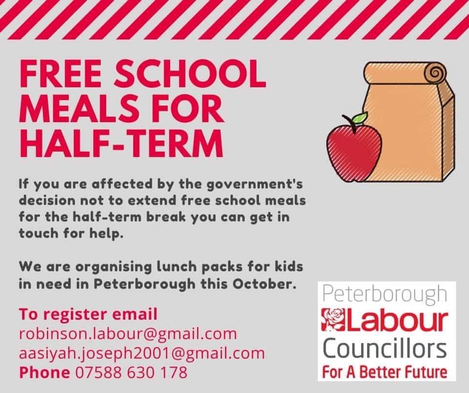 We're offering #FreeSchoolMeals this half-term to ensure that no child in #Peterborough goes hungry