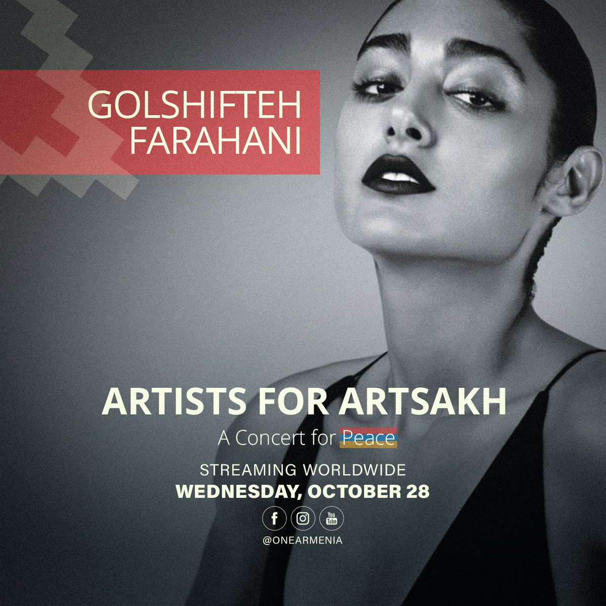 ara_ohanian's tweet photo. گلشیفته فراهانی هم برای حمایت از #آرتساخ میخواند. 
#ArtistsForArtsakh
#ArtsakhStrong https://t.co/lQDVMC63sj
