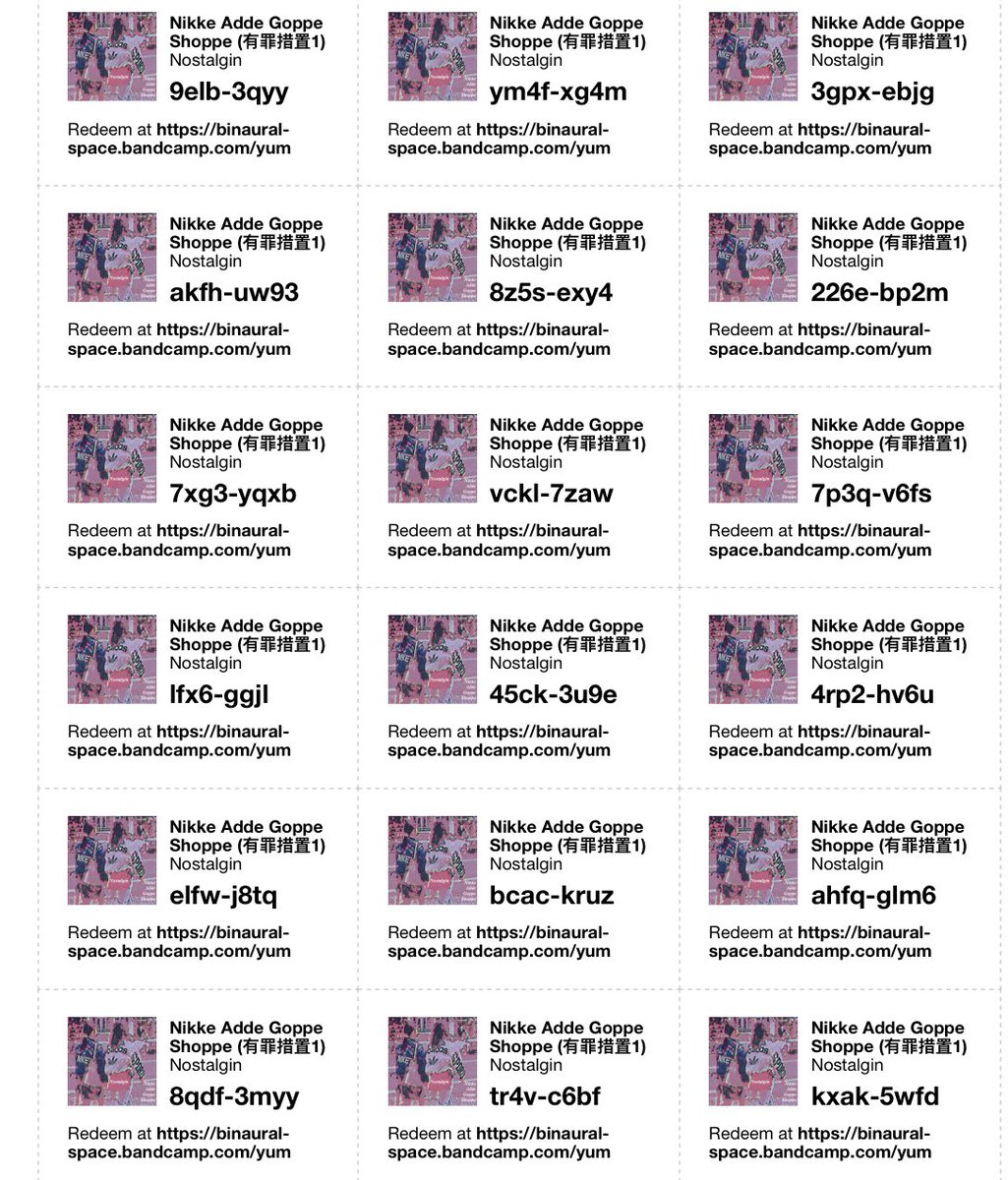 If you’re into vaporwave, there’s Nostalgin’s atmospheric Nikke Adde Goppe Shoppe.It represents mallwave, a lo-fi subgenre of vaporwave about abandoned 90’s malls.And you know what? Here you have some download codes so you can fall in love with it. https://binaural-space.bandcamp.com/album/nikke-adde-goppe-shoppe-1
