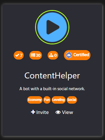 ContentHelper's tweet image. We're now certified on @ParadiseBotList! We are so grateful for this! Thanks PBL!