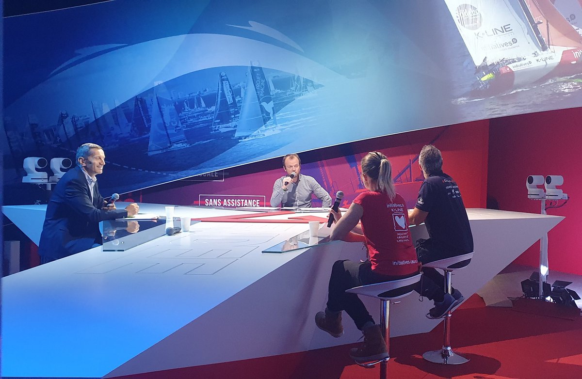 Pour rappel, vous pouvez venir assister à l'enregistrement de l'émission télé du Village du #VendéeGlobe, tous les jours à 15h, avec deux invités, et la chronique <a href="/CapVG20/">CapVG20</a> 🥳 Le plateau est au bout de l'espace du département de la Vendée 🎥