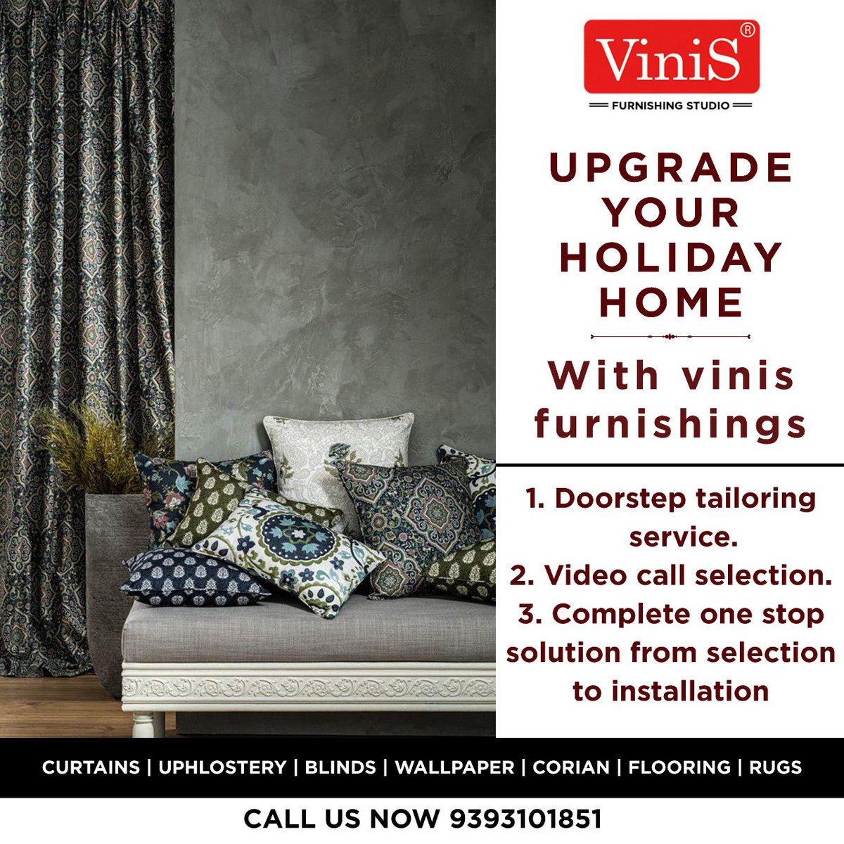 VINIS_7's tweet photo. Upgrading your home is now easy n simple with our services .. 

We are now offering
•Door Step Tailoring services 🙎🏻‍♂️🧶
•Video Call Selection 👩🏻‍💻
•One Stop Solution from Selection to installation 👨🏻‍⚖️

#interiordesign #interiors123 #interiorstyling #architecture #interiorsvizag https://t.co/oOfYIRIqaJ