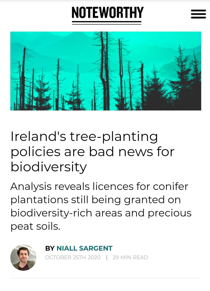 A sad and sorry read well summed up by James Moran here

"we are now in the situation that trees are seen as bad for the environment. It’s an awful legacy that we’ve inherited from the previous generation and if we pass it on the next, we have done something seriously wrong.”