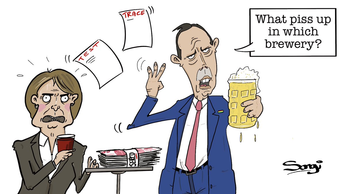 Songicartoons's tweet photo. โฆ@MartinRowsonโฉ #DrawTestnTrace #DrawSerco #DrawDidoHarding #DrawthetoryChumocracy test and trace! https://t.co/NjZrlr3xzm