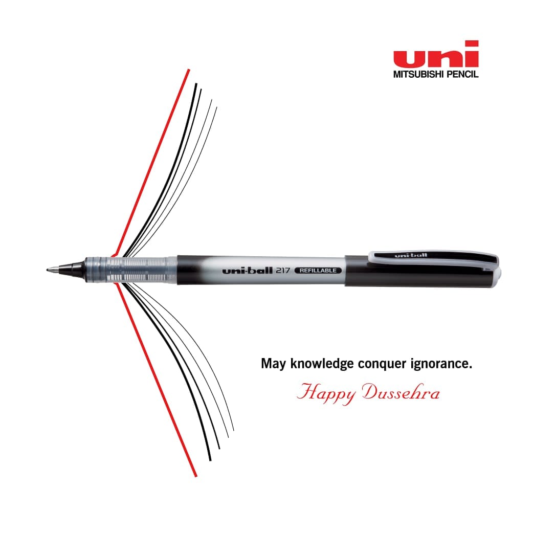 May the choicest of words pierce through to defeat ignorance as you conquer wisdom, awareness, and emerge victoriously. Wish you all a very happy & safe Dussehra.
#happydussehra #uniball #TypeNahiWriteKaro #uni #festivalseason #ballpen #dussehra https://t.co/4s3cxz85wc