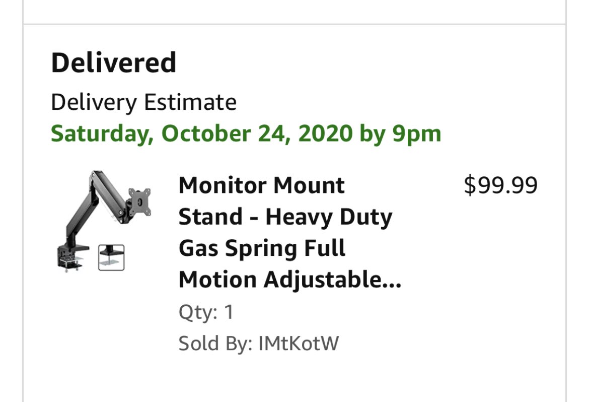 Then I ordered a monitor arm that cold hold the weight and offered some nice cable management options$99 + tax. (Amazon was actually offering 20% off too )