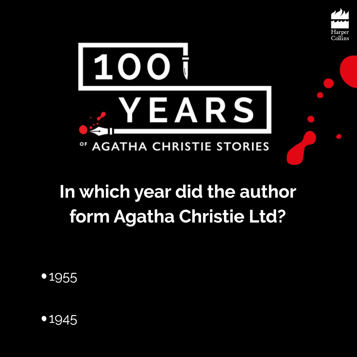 #ContestAlert
This shouldn't be hard for a true @agathachristie fan. More interesting questions coming up! #100YearsOfChristie #Quiz