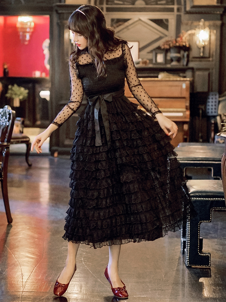 Best Quality Series black mesh tiered layered sweet ball princess wedding party unique women dress 1206

facebook.com/commerce/produ…