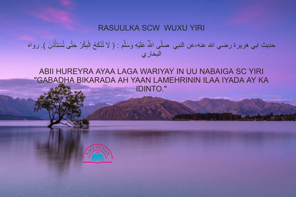 xaq_doon's tweet photo. Shareecada Islaamka mabaneynin in gabdhaha muslimaadka ah guurka lagu qasbo. #Xaqdoon #DayoftheGirl #Somaila #Islam https://t.co/6qkye1FMH2