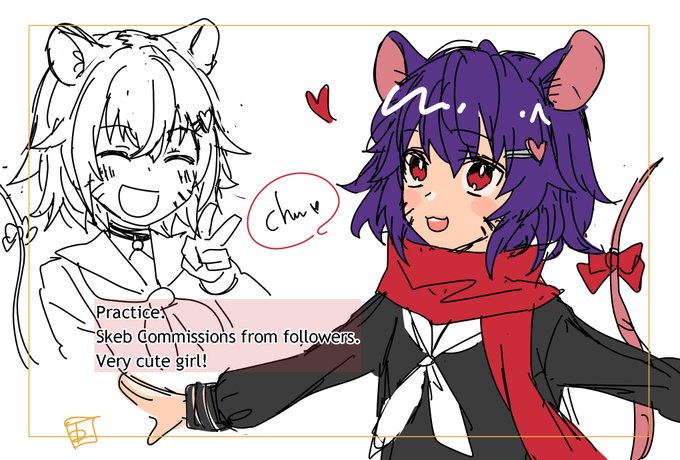 skebで描いてるオリキャラさんの練習!かわいい!
英語がカタコト!!!!! 