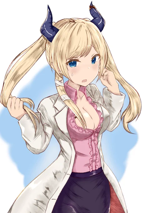 ツインテ....とな?(過去絵) 
#癒月ちょこ新衣装 