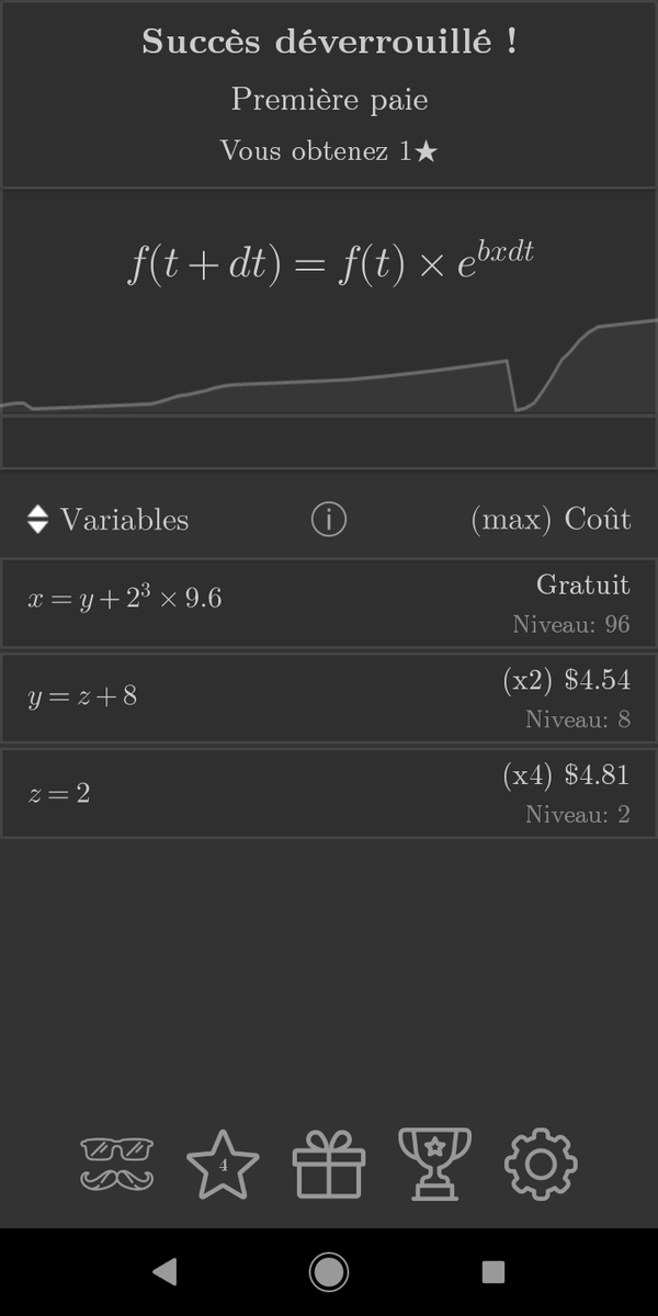 paljasn's tweet image. Petite #MathsApp : Exponential Idle
On joue avec des variables dans un design minimaliste pour se rendre compte de l&apos;incroyable croissance exponentielle