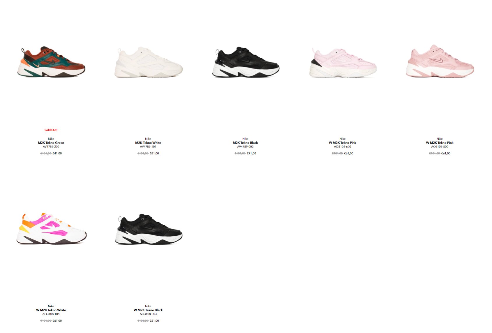 M2k tekno all colors discount