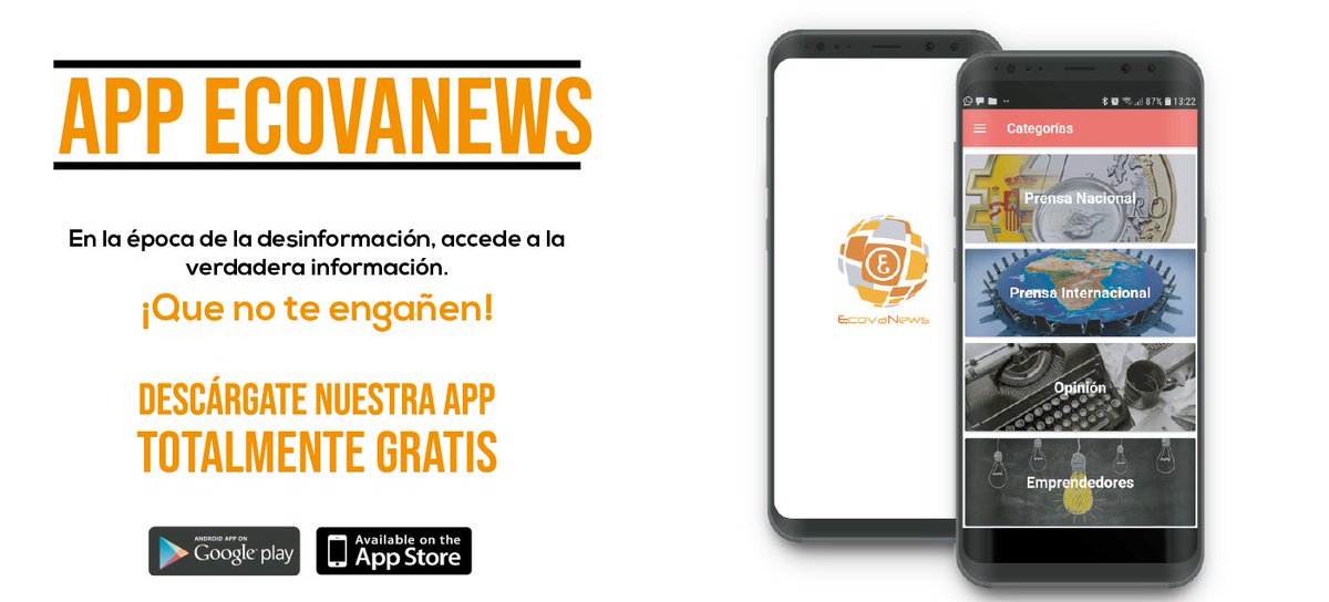 ECOnomistaVAlor's tweet photo. ¡Descárgate la App de Ecovanews y que no te engañen con fake news!
#ecovanews #ecovacyl https://t.co/lPbI0dmAEh