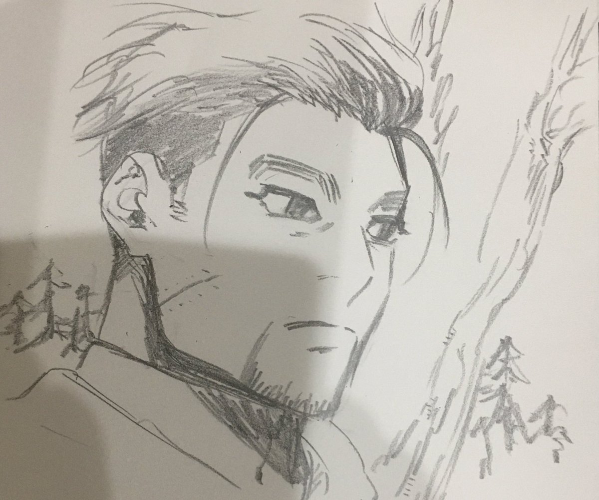 ひのきさんリクエストで尾形さん、描いてて思ったけどエジプト神みたいよね 
