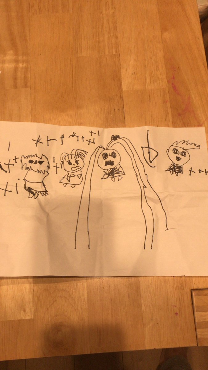 nao_t69's tweet photo. 隣で書いてた3歳の娘の鬼滅の刃、上手い。
 #絵描きさんと繋がりたい https://t.co/WI21sPqUqW