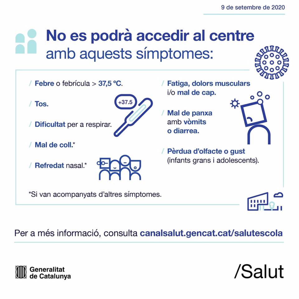 INFO Covid-19: dimarts i dimecres, 27 i 28 octubre, cribratge massiu a l'Espriu per a protegir famílies i la comunitat educativa. Hi ha una planificació d'acord amb Salut
Per a clariments: el vostre Tutor. 
S'ha enviat per "iEduca TokApp" també #SomriuEspriu