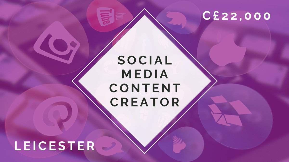We are looking for a creative Social Media professional who has experience in creating and delivering content! For more information call 0116 254 9710.