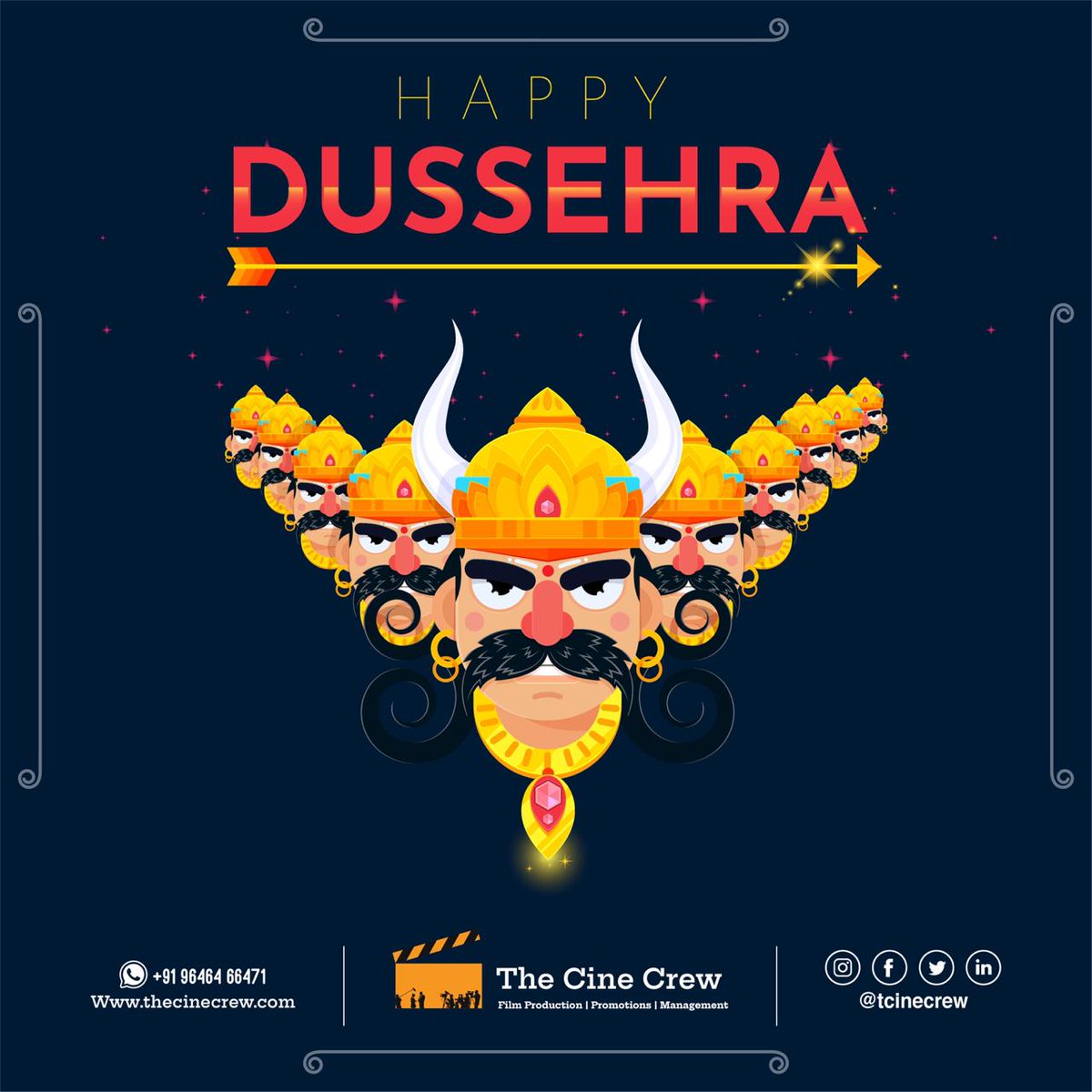 TCinecrew's tweet photo. 😍😍Happy dussehra to all our family 😍😍
.
Must Read
Many amazing offers coming soon on the occasion of diwali month so guys, stay tuned for exciting offers 🙏😍🌻
.
.
.
#thecinecrew #cinefamily #cinecrewfamily #happydussehra #postivevibes #greatenergy #festival #happy #moments https://t.co/5OAx22qKo5