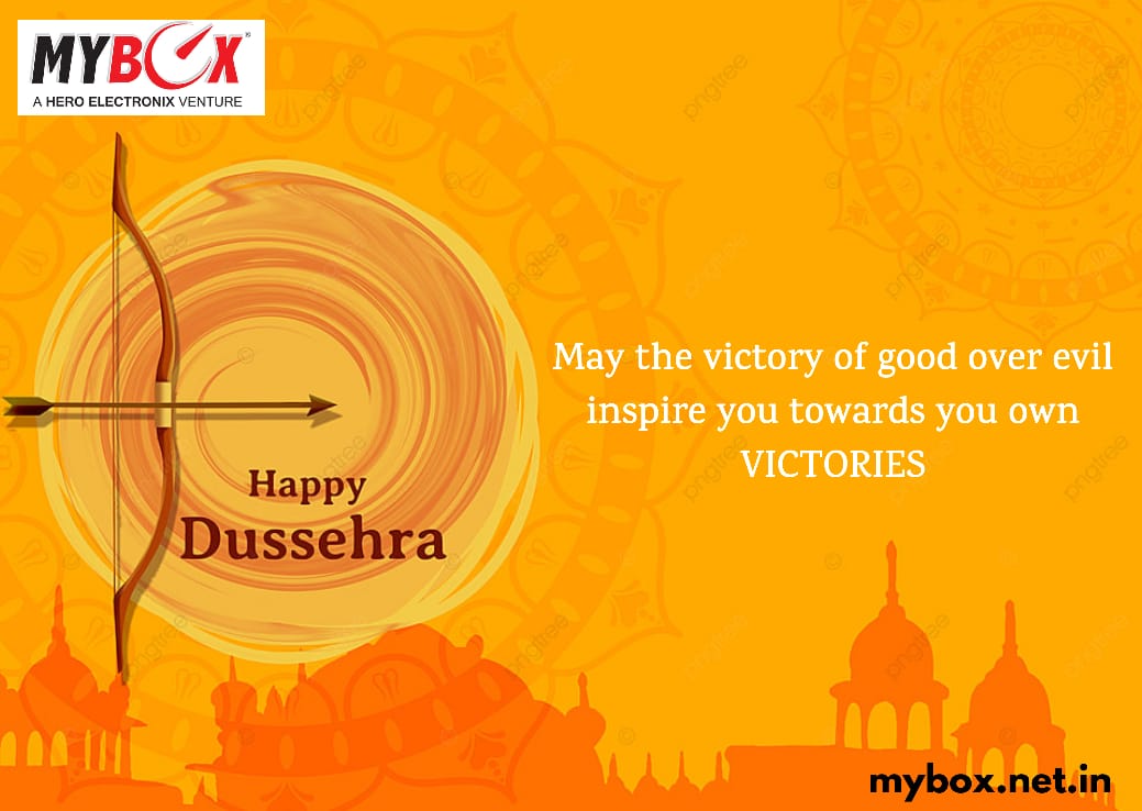 MyBoxTech's tweet photo. MyBox India wishes you and your family a very Happy Dussehra. 
#atamnirbharbharat #vocalforlocal #makeinindia #madeinindia #SmartIndia #DigitalIndia https://t.co/ItLL4hDnBn