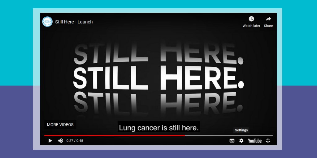 This #LCAM support the #StillHere campaign from Roy Castle Lung Cancer, highlighting that lung cancer has been driven under the shadow of covid-19.

People are going undetected, denying them the chance of an earlier &amp; potentially lifesaving diagnosis: roycastle.org/campaigns/stil…