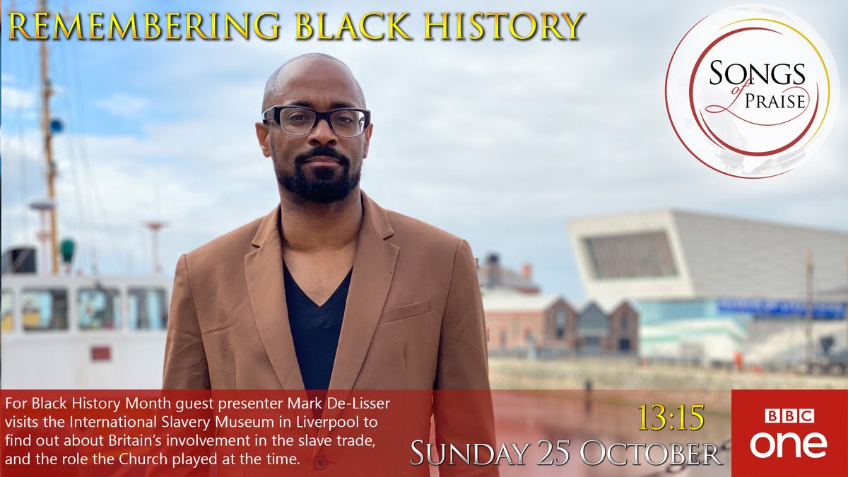 Happening today on <a href="/BBCOne/">BBC One</a> at 1.15pm is a special Songs of Praise episode, remembering Black History. We were so happy to welcome <a href="/MarkDelisser/">Mark De-Lisser</a> and the SoP team; talking about the museum and Britain's role in the slave trade. 

#BlackHistoryMonthUK