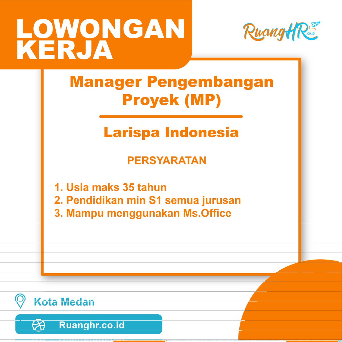 ptsultancom's tweet photo. [INFO LOWONGAN PEKERJAAN]

Informasi selengkapnya silahkan akses link di bawah ini: 

https://t.co/MoQ9oUckvO
https://t.co/ToSpTx3KCb
https://t.co/7h065V9iO8
https://t.co/YdghNOYr80

#RuangHR #LokerRuangHR #LokerManager #LokerAnalisKesehatan #LokerContentCreator https://t.co/b3e2ukl9rV