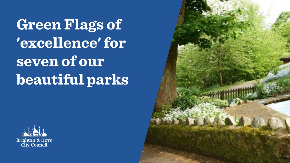 BrightonHoveCC's tweet image. Keep Britain Tidy has awarded seven of our parks Green Flag status. 

The Magnificent seven have achieved the highest international standards demanded by KBT!

Which parks are they? Find out at ow.ly/ps2r50C0XQq
