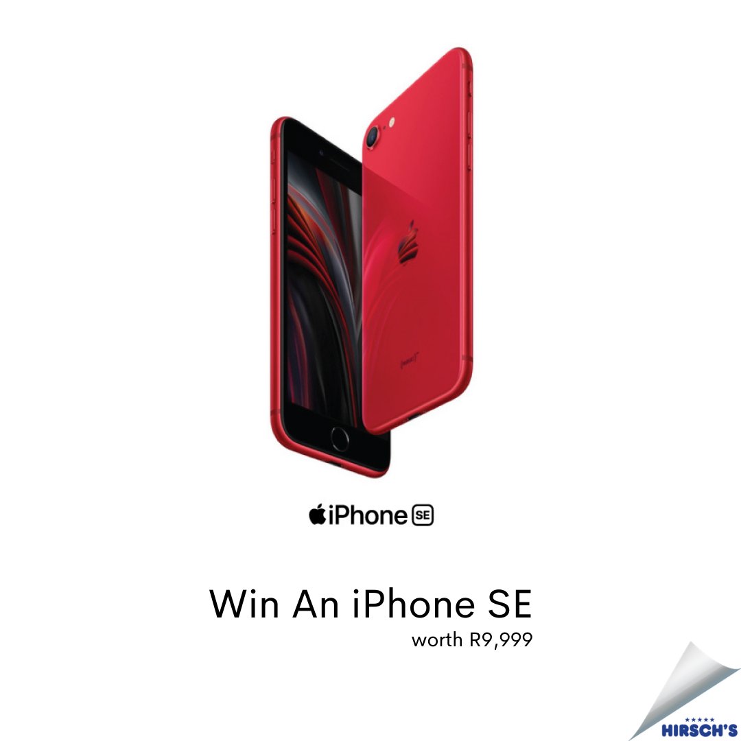 Hirschβs now stock your favourite Apple products and to celebrate weβre giving away an iPhone SE worth R9,999 to one lucky follower! π€©π
Enter here --> https://t.co/uaOLPyTGRV
*T's & C's Apply* - https://t.co/gj99s7vWXi
#HirschsHomestore #Apple #iPhone #Win https://t.co/tESAQStABG