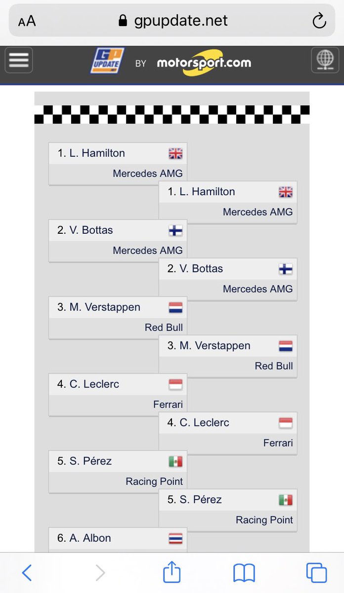 Zie ik dubbel <a href="/GPUpdate_nl/">GPUpdate.net NL is nu Motorsport.com NL</a> 😉? Startopstelling van vanmiddag.