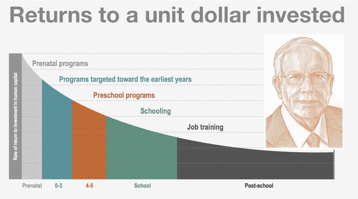 And now a diagram from the economist James Heckman who won the Nobel prize for showing the huge economic benefits from investing in early child development and good nutrition. (4)