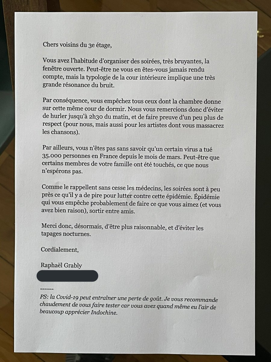GrablyR's tweet photo. Mon premier message de voisin. Je suis vieux. https://t.co/oGeAZRK1Ck