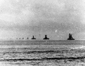 Later that morning, Kurita's powerful Centre Force, containing 23 warships including Yamato, emerged from San Bernardino Strait. Kurita knew Southern Force had been routed during the night, but was unaware Northern Force had successfully lured away Halsey's Third Fleet.
