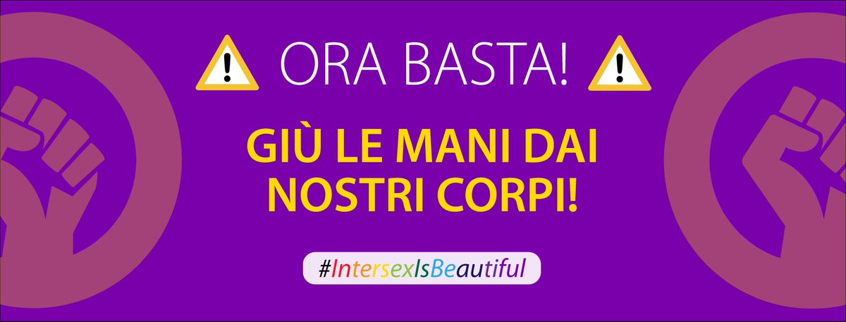 Intersexioni's tweet photo. poster di #MelyKuruttaVitiritti
💛💜 Il 26 Ottobre si celebra l'#IntersexAwarenessDay #IAD e come tutti gli anni fino all'#Intersex #SolidarityDay (8 Novembre)
faremo iniziative di informazione e sensibilizzazione persone #intersex e #alleate insieme ✊💜
#intersexawareness https://t.co/iZC31N8ZJn