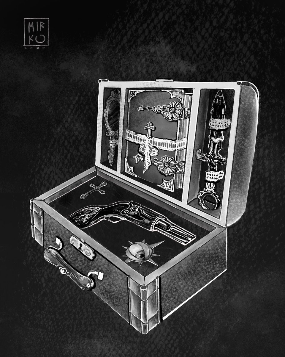 lesnoy_art's tweet photo. Day 20: suitcase with the most important 💎
#hunterprops #smirnovschool #LGart #Inktober #inktober2020 #ink #digitalink #digitalinktober #graphic #graphics #graphicart #concept #conceptart #conceptartist #suitcase https://t.co/vCFkEstHqP