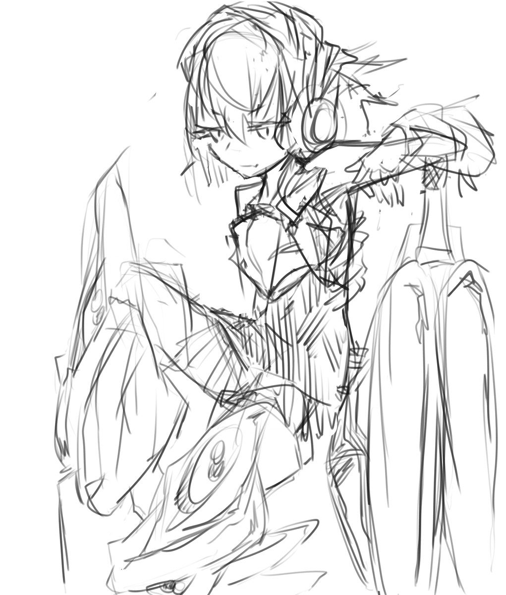 次の絵の構図はだいたいこんな感じで行こうと思います W 昨日のラフは Wawonの漫画