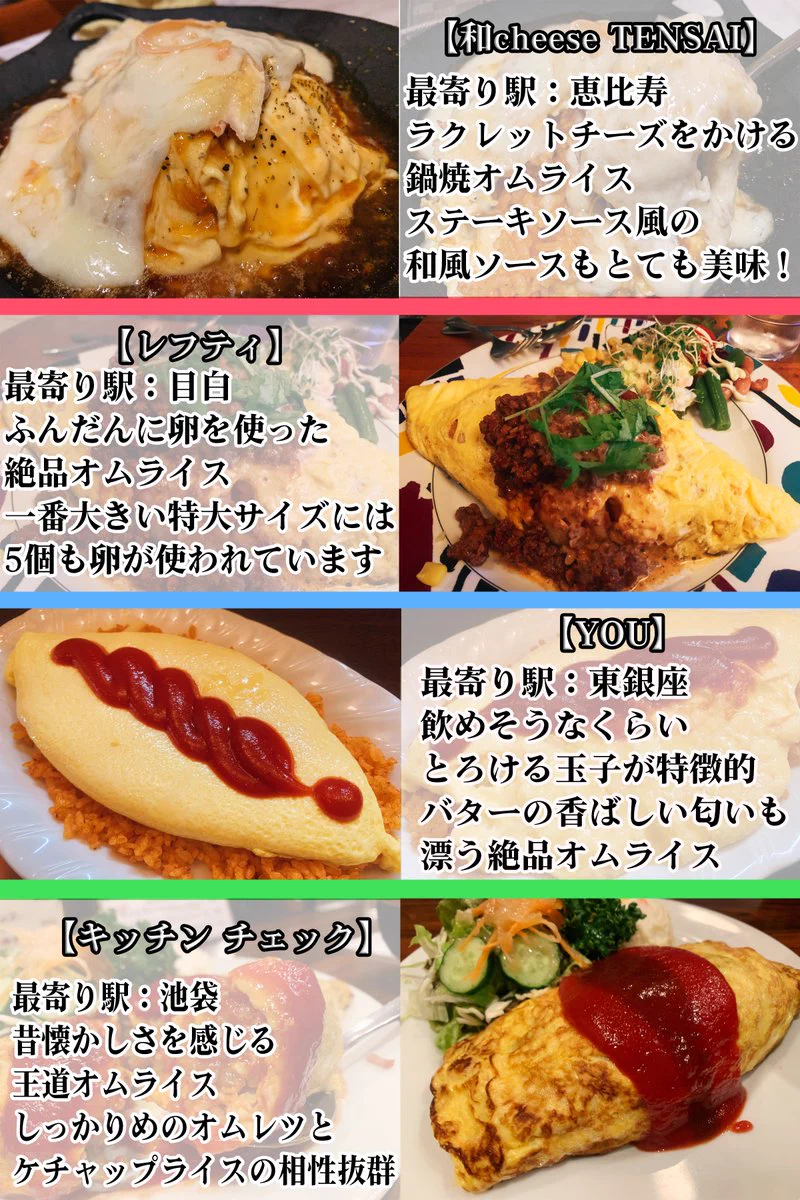 オムライス好き必見！東京で食べられる絶品オムライスまとめが優秀！迷ったらここだ！