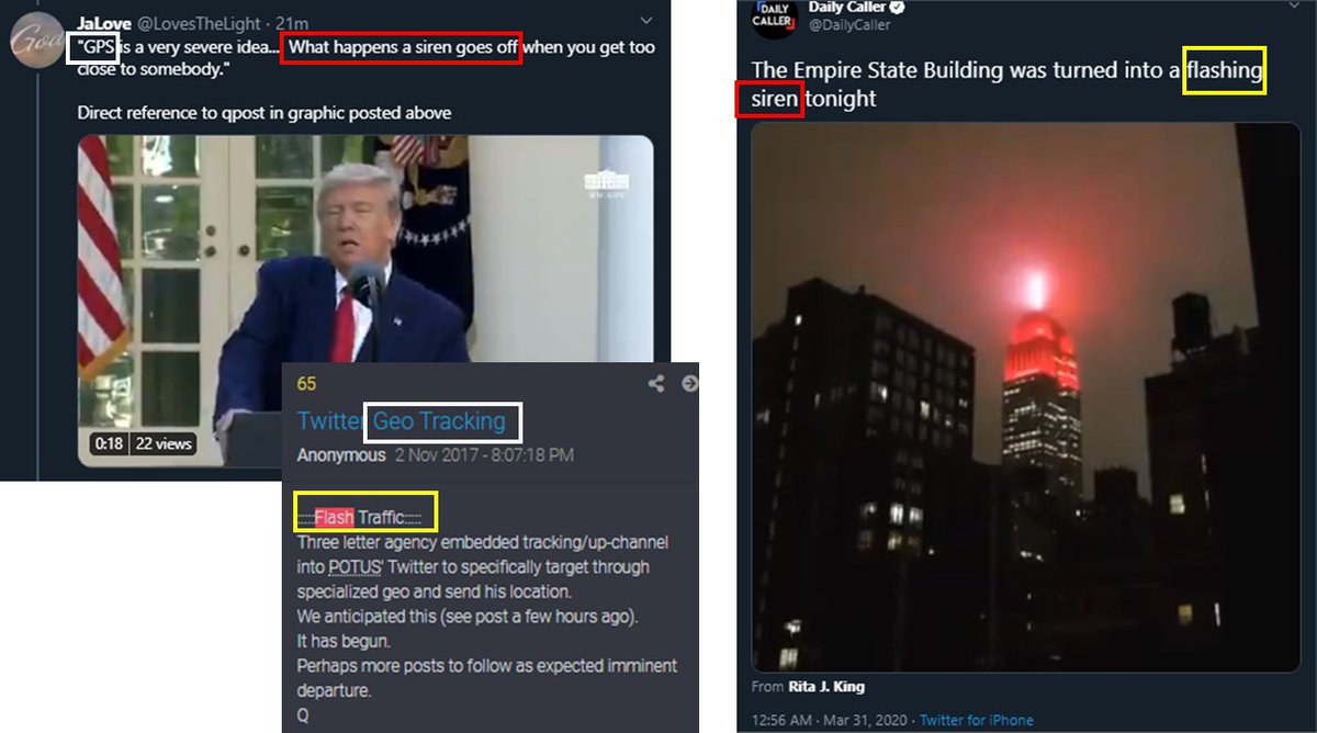 The breadcrumbs here and in the thread linked in it are critical to understanding current events.Geo trkgLess than 10 on 2 hands" 10&2 on the clockSaviors of mankind https://twitter.com/LovesTheLight/status/1312179639867985921?s=19