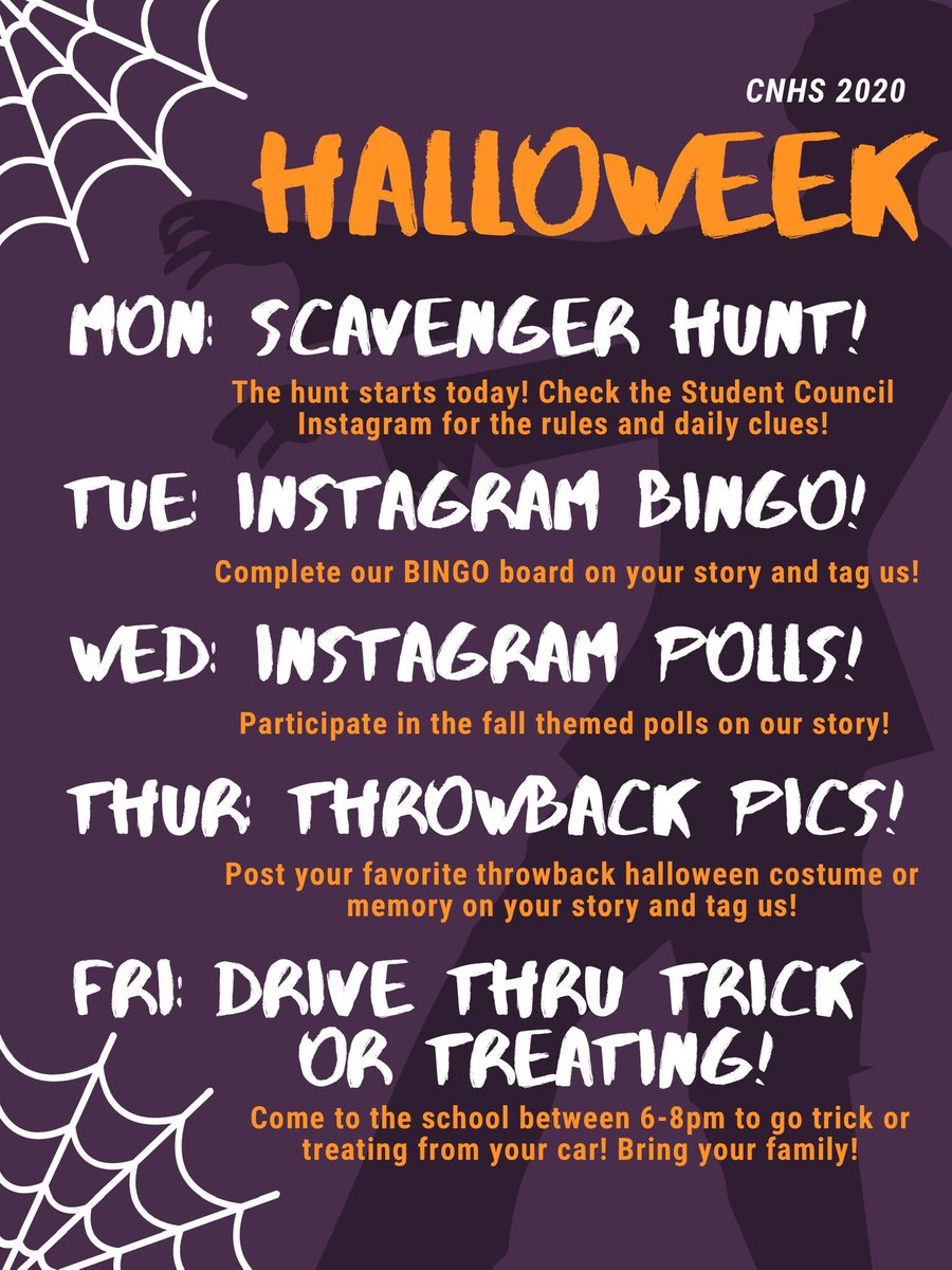 Halloweek starts tomorrow! By participating and tagging us in your stories on insta or here on twitter, you will be entered for the chance to win free Chick-fil-a sandwiches! The scavenger hunt for the missing pumpkin begins tomorrow!