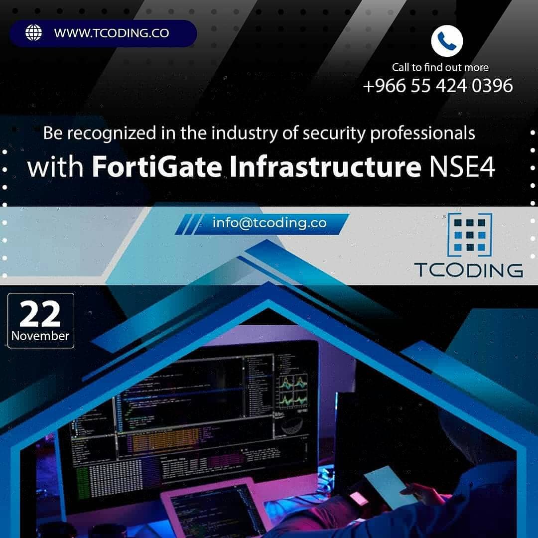 TCODING1's tweet photo. Learn how to use advanced FortiGate networking and security.
Course include features commonly applied in complex or larger enterprise or MSSP networks

Now online

966554240396
sales@tcoding.co

https://t.co/LaFEDd5WAe

#TCODING #Riyadh #KSA https://t.co/4GwXadjAAy
