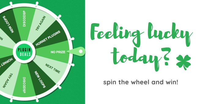 Feeling lucky today? Spin the wheel and win! 🍀
https://t.co/R17SwITB1w
#plugindeals #pluginsales #ableton #beatmaking #mastering #mixing #producer #studio https://t.co/DT41BPNcp4