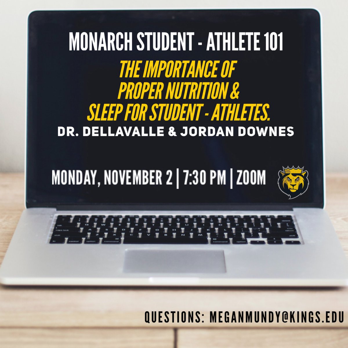 KC_SAAC's tweet photo. #Monarch101 || Final session this semester will be open to ALL student- athletes.ππͺπ»
Guest Speakers:
Dr. DellaValle - Associate Professor of Nutrition Science
Jordan Downes - Coordinator for Student Athletic Success and Game Management
Sign Up: https://t.co/gOE6XEDvxE https://t.co/KJWiscHFCl