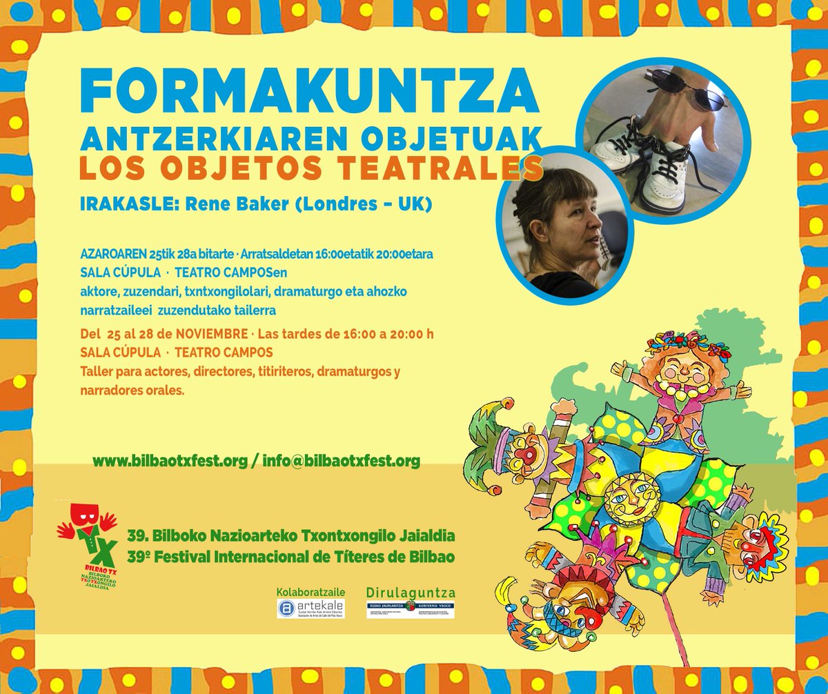 txfest1's tweet photo. #TXFEST20 ekintzez beterik dator/ #FormakuntzaZikloak #aktore #txontxongilolari #klunak #dantzari eta #arteeszeniko-en #sortzaile-entzat nazioarte mailako hizlarien eskutik /Izen ematea + Info: https://t.co/KPLwN4Nj1q https://t.co/1M56A1rKHY