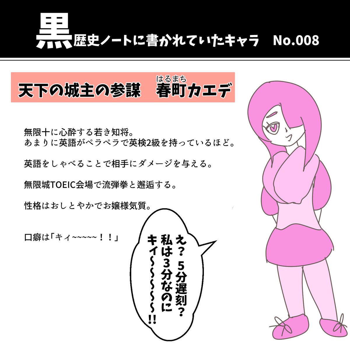 黒歴史ノートに書かれたキャラ 