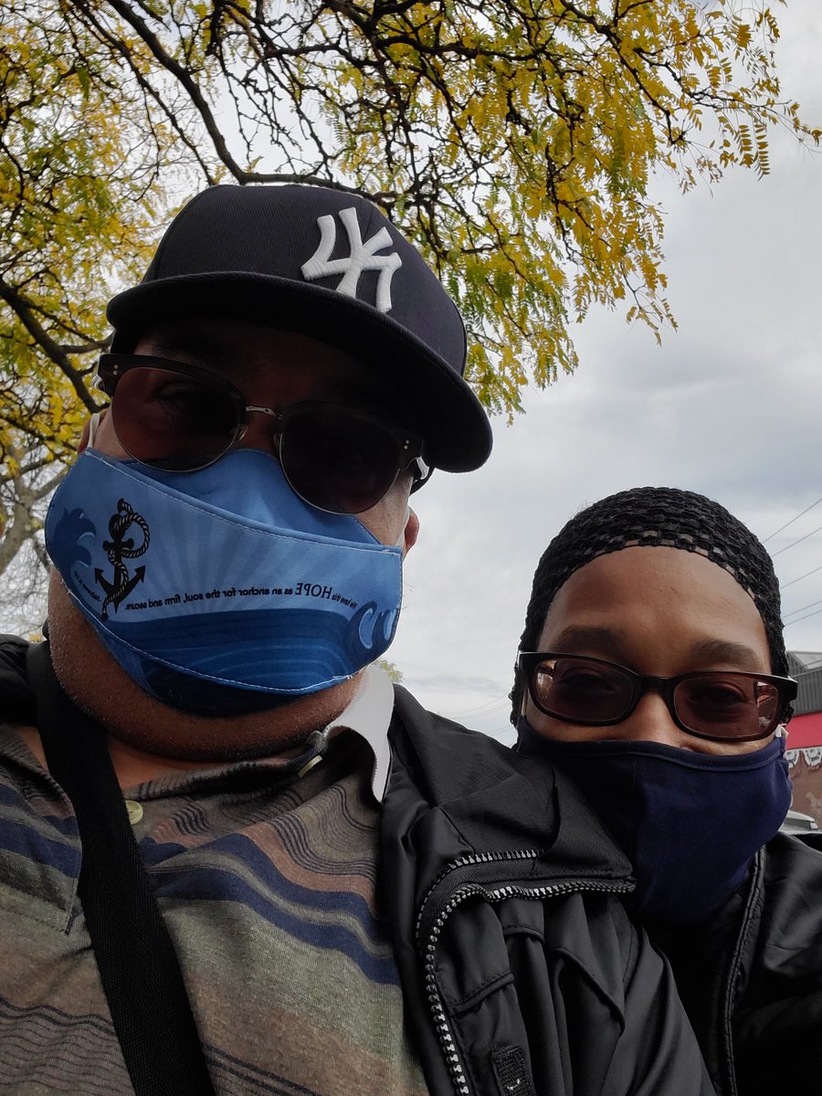 randytec's tweet photo. My dove and I getting out to vote. https://t.co/SMhn0TKiez