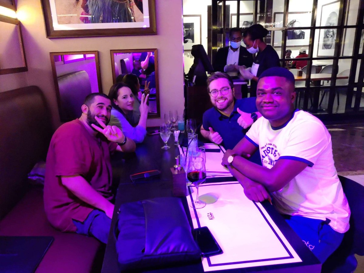 I had fun hanging out with <a href="/IvanDalmet/">Ivan Dalmet 🐻</a>, <a href="/RudyBaer/">Rudy Baer</a>, and @c_jeanne63, the biggest fans of Chakra UI 🌟.

Heard beautiful stories of how Chakra UI literally saved the lives of some patients in the hospital and helped them grow <a href="/_BearStudio/">BearStudio</a> in France 🇫🇷.

Amazing friends! 💖