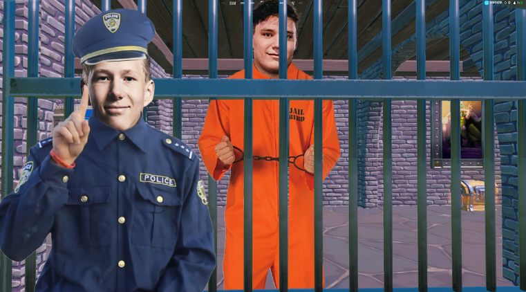 anasfnbr's tweet photo. World Cup winner locked behind bars, Doom's Domain FNCS Week 3 (colorized). https://t.co/RqUA6eqcV3