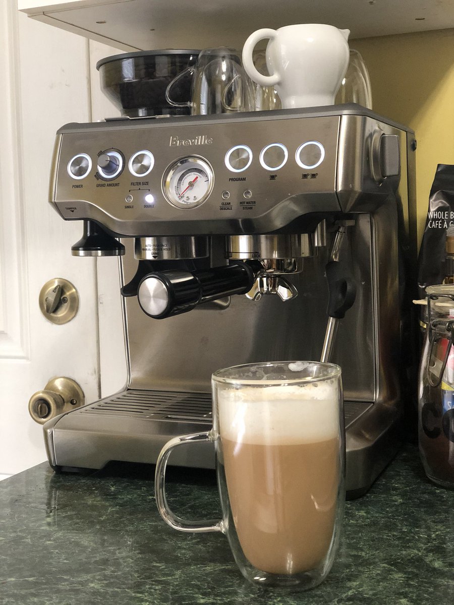 Jsantoro's tweet photo. Okay. I am not married. So what! But until I find the woman I hope to get hitched to... she will do just fine!
#BeCuriousNotJudgmental
#BaristaINTraining #WontEverGiveUpMyCappuccino
#ItalianWithAQuarterIrish #CanMakeAWickedCupOfJoe #CafeSANTORO #CanIMarryMyEspressoMachine https://t.co/uqfonhp3ss