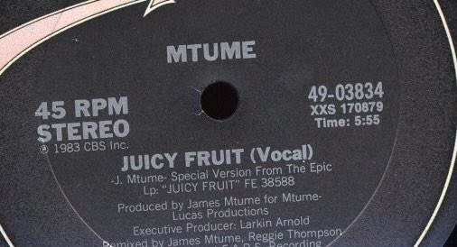 Juicy Fruit was a massive club hit on R&B radio in the US & has become a staple hip hop sample - google it to see who has sampled it.One thing that Mtume got wrong tho’ is when he spoke with Jimmy Jam about the LM-1 - he said *he* was the only one using it in R&B music in 83!!